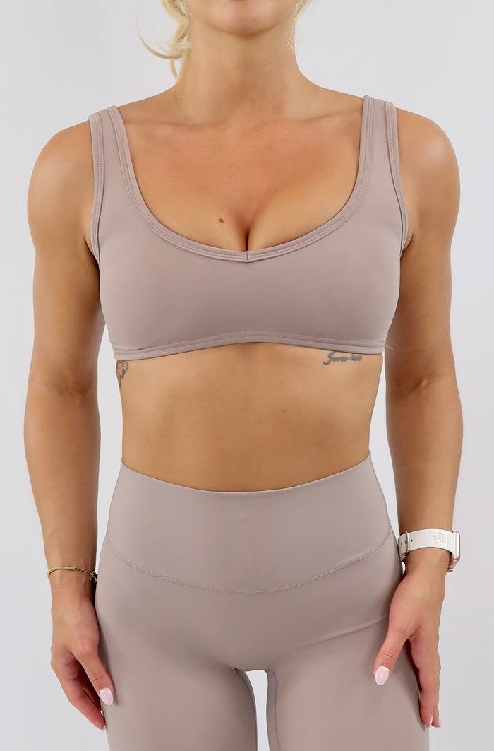Maia Sports Bra - Stone Grey
