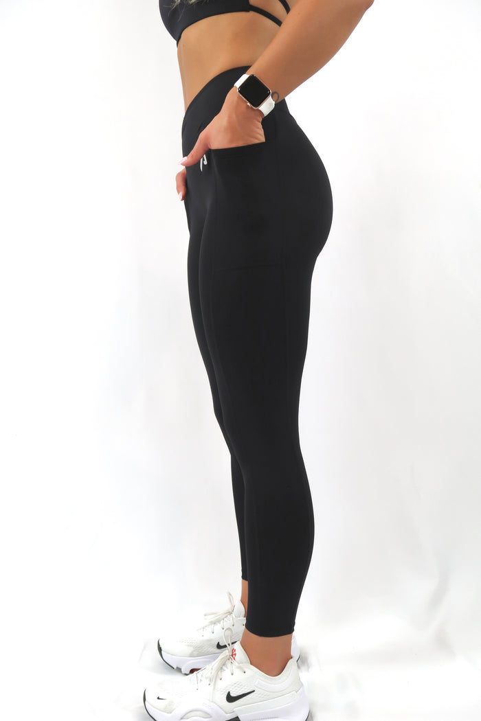 Atlas Pocket Leggings - Black