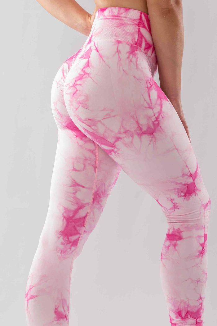 H2O Dye Scrunch Leggings - Pink
