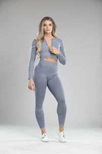 Shades of Grey Cropped Top - Grey
