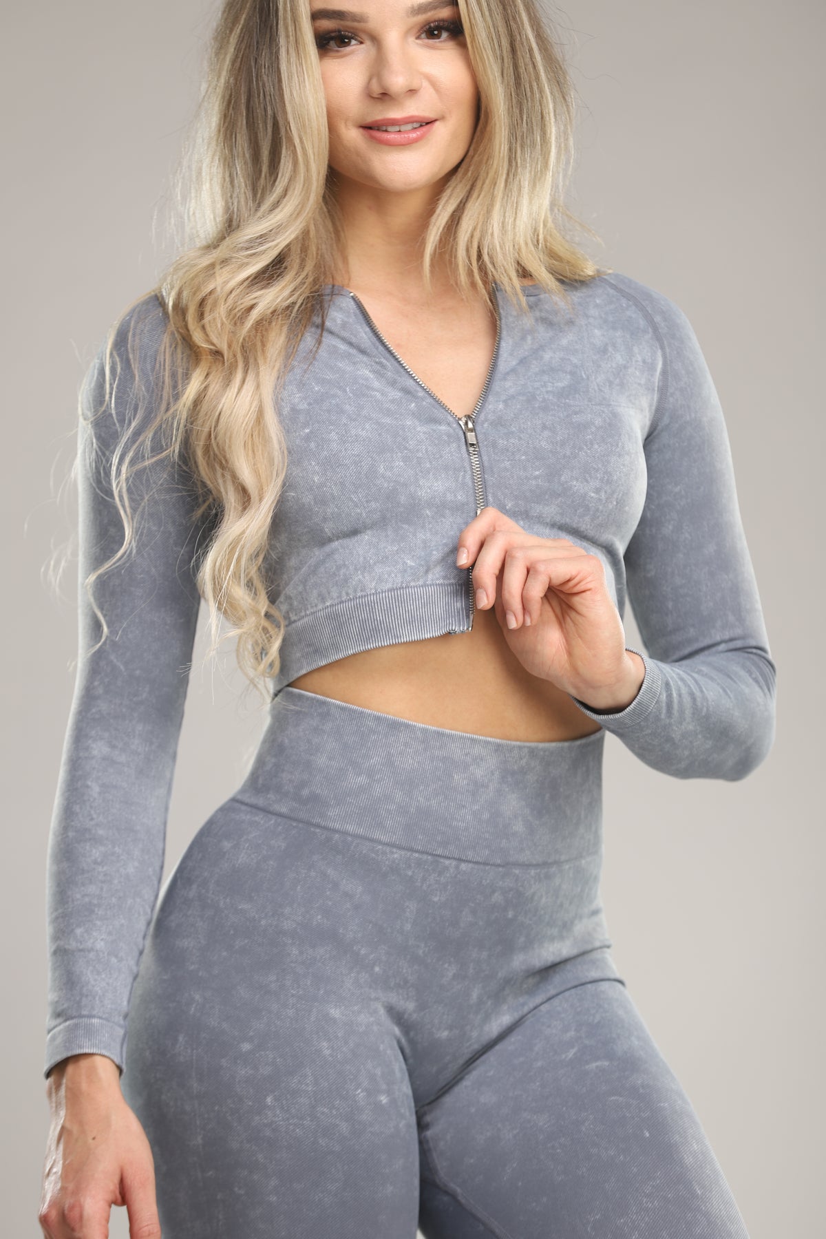 Shades of Grey Cropped Top - Grey
