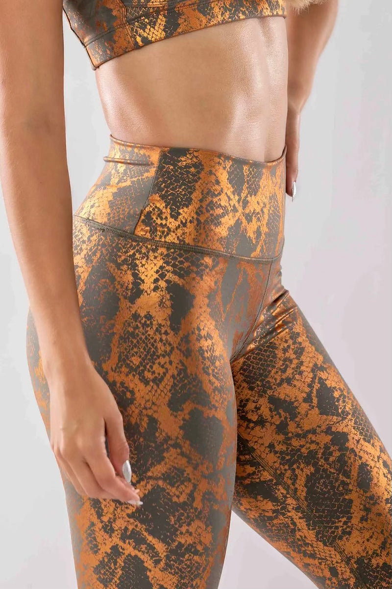 Lux Metallic Legging Copper Activae Apparel