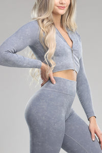 Shades of Grey Cropped Top - Grey